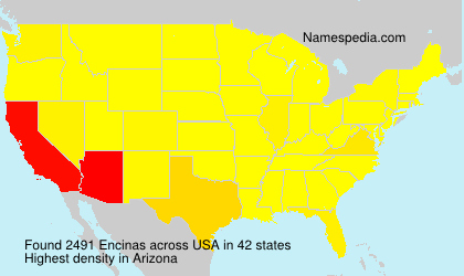 Surname Encinas in USA Surname Encinas in USA