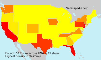 Surname Encke in USA Surname Encke in USA