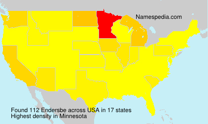 Surname Endersbe in USA Surname Endersbe in USA