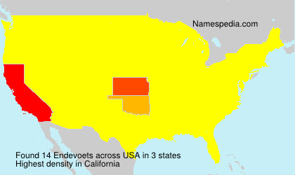 Surname Endevoets in USA Surname Endevoets in USA
