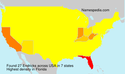 Surname Endricks in USA Surname Endricks in USA