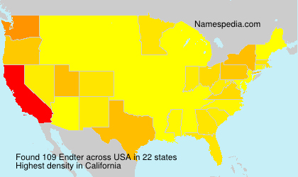 Surname Endter in USA Surname Endter in USA
