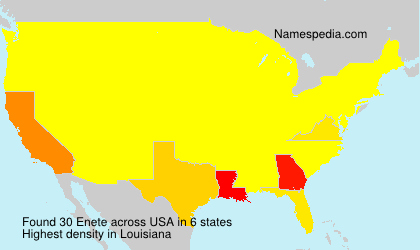 Surname Enete in USA Surname Enete in USA