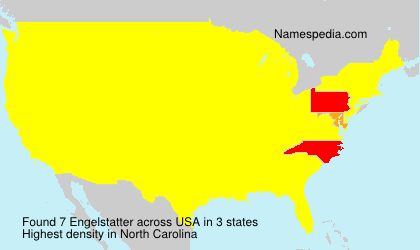 Surname Engelstatter in USA Surname Engelstatter in USA