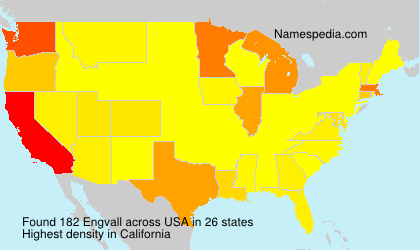Surname Engvall in USA Surname Engvall in USA