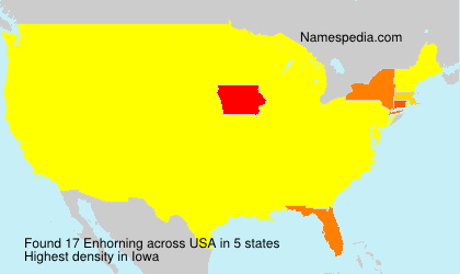Surname Enhorning in USA Surname Enhorning in USA
