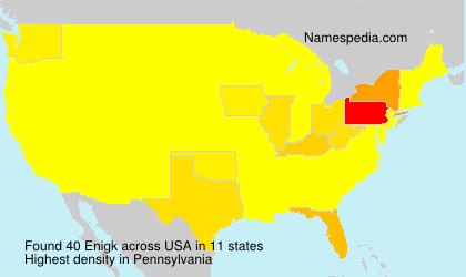 Surname Enigk in USA Surname Enigk in USA
