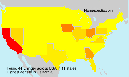 Surname Eninger in USA Surname Eninger in USA