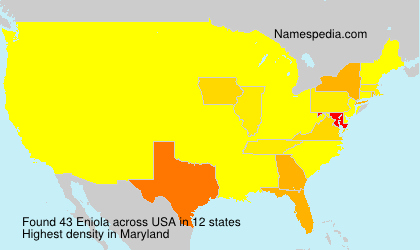 Surname Eniola in USA Surname Eniola in USA