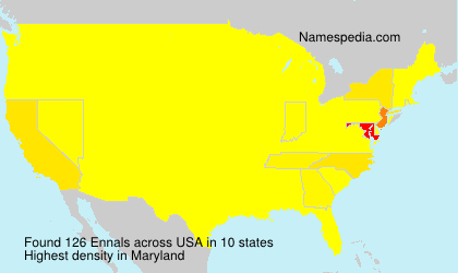 Surname Ennals in USA Surname Ennals in USA