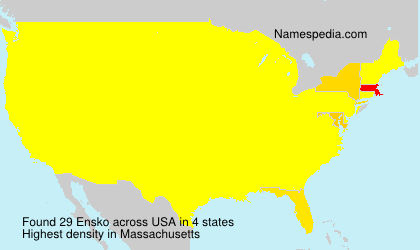 Surname Ensko in USA Surname Ensko in USA