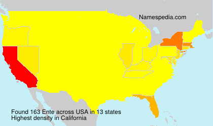 Surname Ente in USA Surname Ente in USA