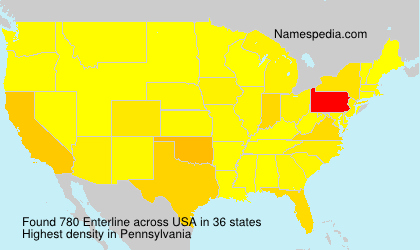 Surname Enterline in USA Surname Enterline in USA