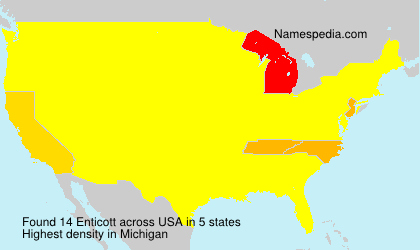 Surname Enticott in USA Surname Enticott in USA
