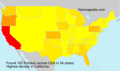 Surname Entriken in USA Surname Entriken in USA