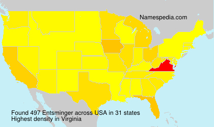 Surname Entsminger in USA Surname Entsminger in USA
