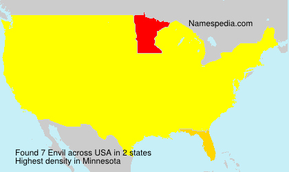 Surname Envil in USA Surname Envil in USA