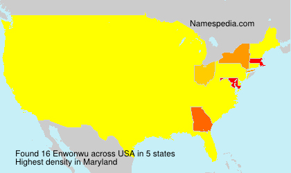 Surname Enwonwu in USA Surname Enwonwu in USA