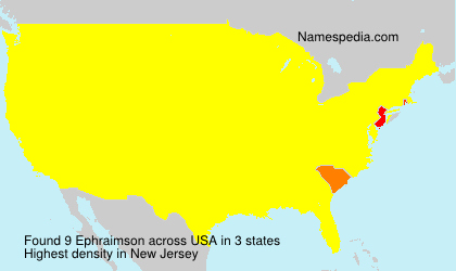 Surname Ephraimson in USA Surname Ephraimson in USA