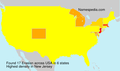Surname Eraslan in USA