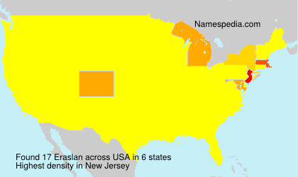 Surname Eraslan in USA Surname Eraslan in USA
