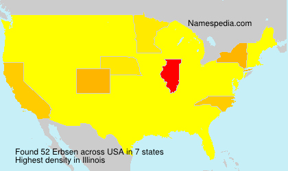 Surname Erbsen in USA Surname Erbsen in USA