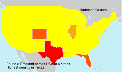 Surname Erbsland in USA Surname Erbsland in USA