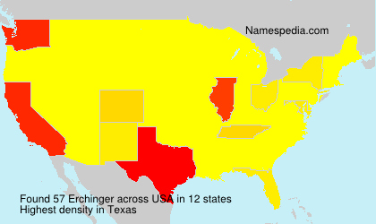 Surname Erchinger in USA Surname Erchinger in USA