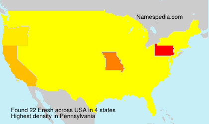 Surname Eresh in USA Surname Eresh in USA