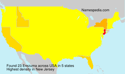 Surname Erezuma in USA