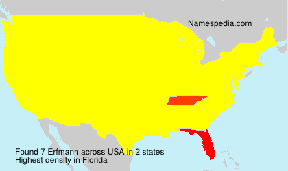 Surname Erfmann in USA Surname Erfmann in USA