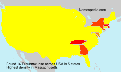 Surname Erhunmwunse in USA Surname Erhunmwunse in USA
