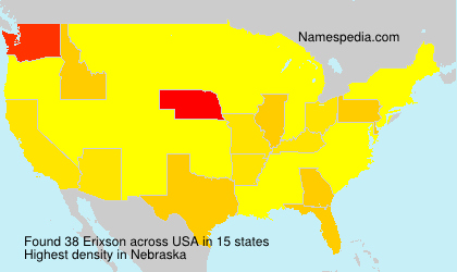 Surname Erixson in USA Surname Erixson in USA