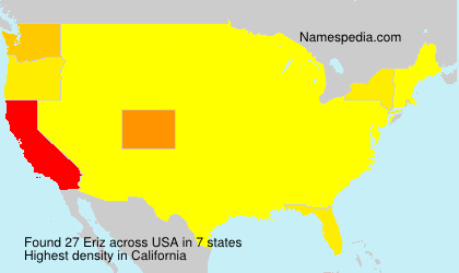Surname Eriz in USA Surname Eriz in USA