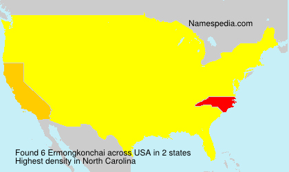 Surname Ermongkonchai in USA Surname Ermongkonchai in USA