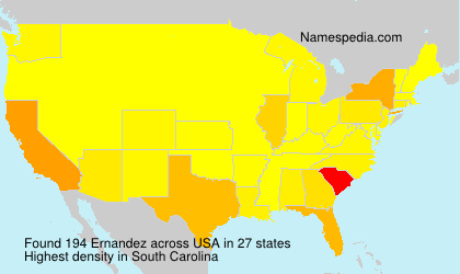 Surname Ernandez in USA Surname Ernandez in USA