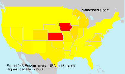 Surname Ernzen in USA Surname Ernzen in USA
