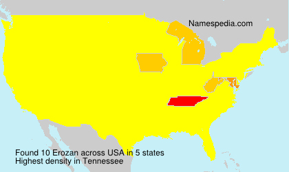 Surname Erozan in USA Surname Erozan in USA