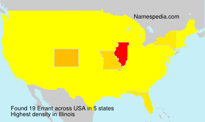 Surname Errant in USA Surname Errant in USA
