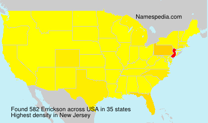 Surname Errickson in USA Surname Errickson in USA