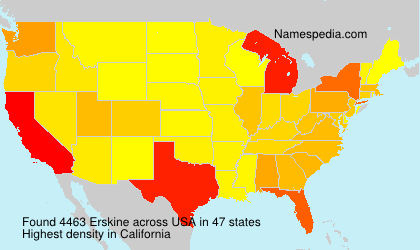 Surname Erskine in USA Surname Erskine in USA