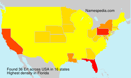 Surname Ert in USA Surname Ert in USA