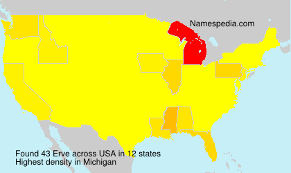Surname Erve in USA Surname Erve in USA