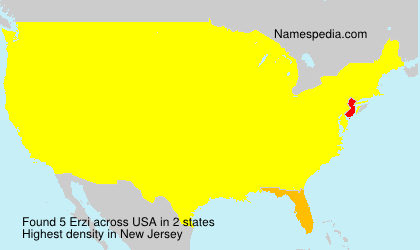 Surname Erzi in USA