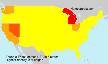 Surname Esaak in USA