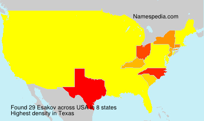 Surname Esakov in USA