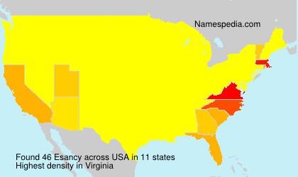 Surname Esancy in USA
