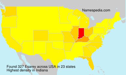 Surname Esarey in USA