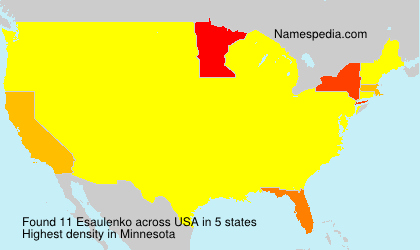 Surname Esaulenko in USA