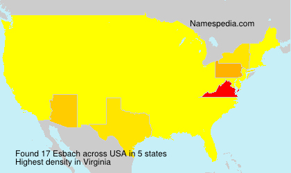 Surname Esbach in USA